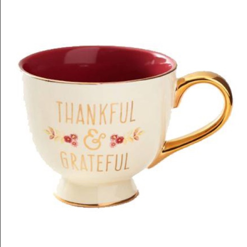 Thankful & Grateful Pedestal Mug by Paper Source